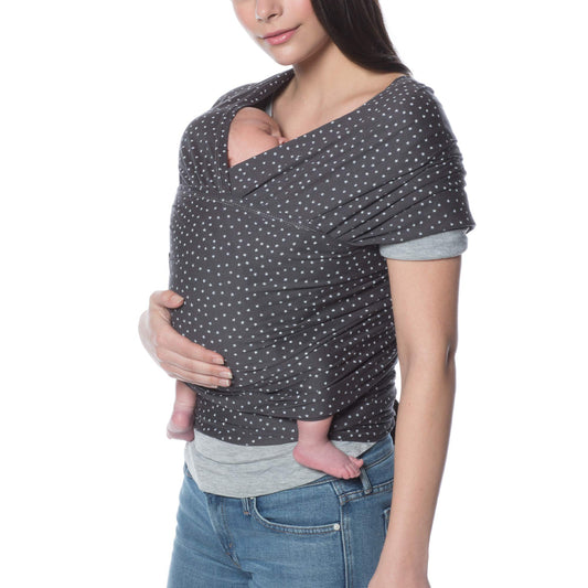 Ergobaby Aura Baby Carrier Wrap for Newborn to Toddler (8-25 Pounds), Twinkle Grey