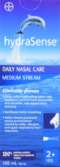 hydraSense Medium Stream Nasal Spray, Daily Nasal Care, 100% Natural Source Seawater, Preservative-Free, 100 mL