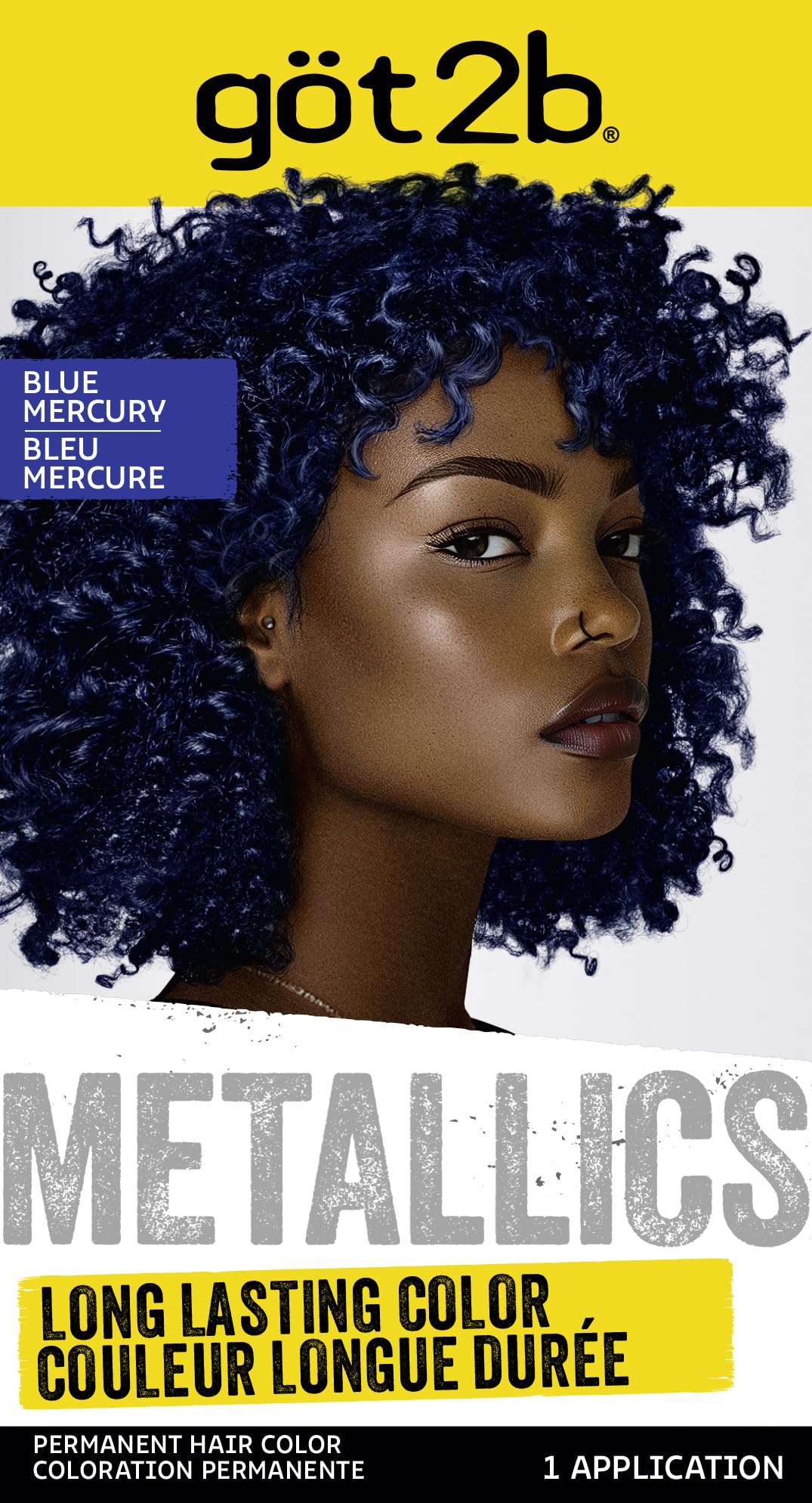 Got2b Metallics Permanent Hair Color, M67 Blue Mercury