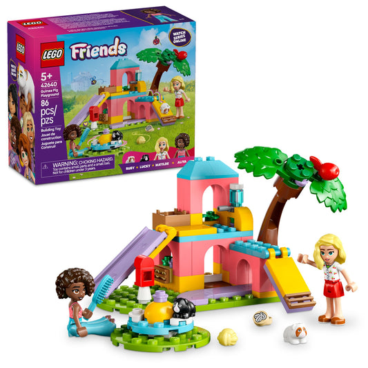 LEGO Friends Guinea Pig Playground - Building Toy Pretend Play Set for Kids, Girls and Boys, Ages 5+ - with 2 Minidolls and 2 Animal Toys - Gift Idea for Birthdays - 42640