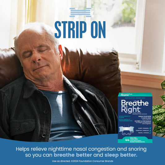 Breathe Right Extra Strength Nasal Strips, Clear, 44 count