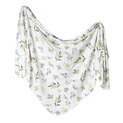Large Premium Knit Baby Swaddle Receiving Blanket Haven by Copper Pearl, Large 46 x 46 (H3-M7DY-K3MR)