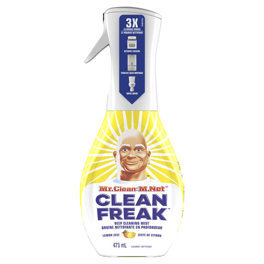 Mr. Clean All Purpose Cleaner, Clean Freak Deep Cleaning Surface Cleaner Spray, Lemon Zest Starter Kit, clear, 473 ml (Pack of 1)