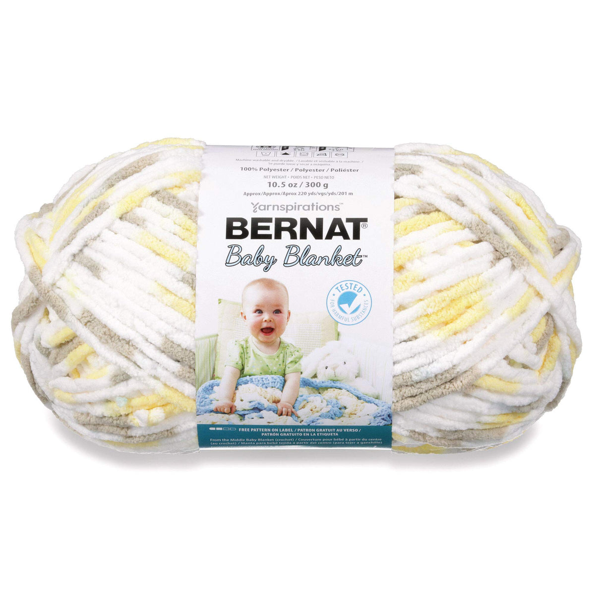 Spinrite 16110404328 Baby Blanket Big Ball Yarn-Chicks and Bunnies