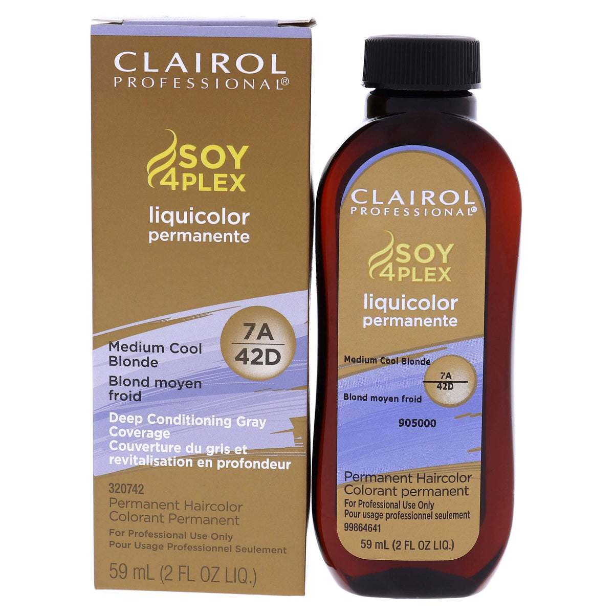 Clairol Professional Permanent Liquicolor, 7a Medium Cool Blonde, 2 Fl Oz | 59 ml - Packaging May Vary