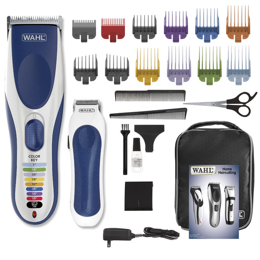 Wahl® Canada Color Pro™ Haircutting Kit, Colour Comb System, great to clean up necklines, touch-up sideburns & trim around the ears, Worldwide Voltage - Model 3193