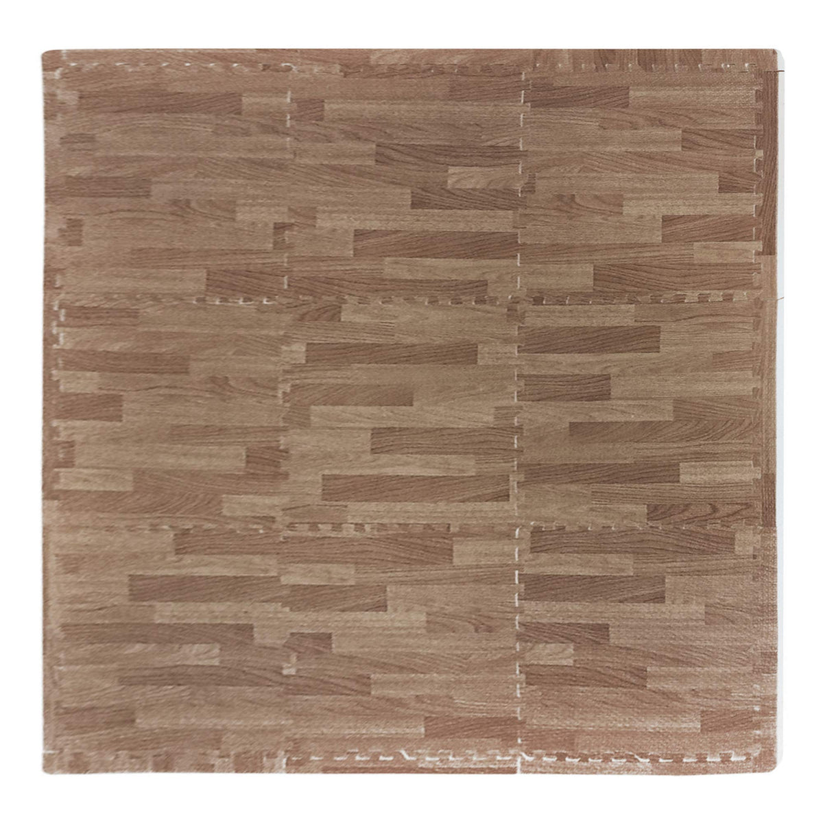 Tadpoles Playmat Set 9-Piece Wood Grain, Dark Brown