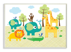 The Kids Room by Stupell Jungle Animal rectangle Wall Plaque