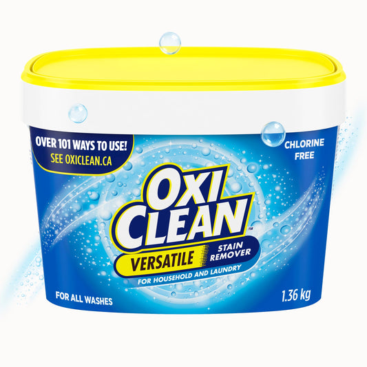 OxiClean All-Purpose Stain Remover Powder for Household, Laundry, Carpet, and Upholstery - Colour Safe, Chlorine Bleach Free, 1.36 kg