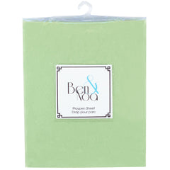 Ben & Noa Pack N Play Playard Sheet, 100% Breathable Jersey Cotton, Made in Canada, Sage