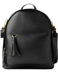 Skip Hop Diaper Bag Backpack: Greenwich Multi-Function Baby Travel Bag with Changing Pad and Stroller Straps, Vegan Leather, Black