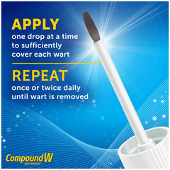 Compound W Wart Remover, Extra-Strength Fast Acting Liquid Salicylic Acid - 10ml - For Treatment & Common/Plantar Wart Removal (Packaging May Vary)