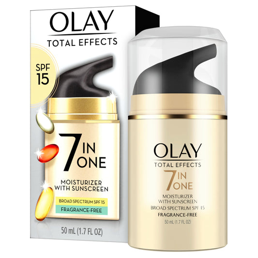 Olay Total Effects 7 in 1 Anti-Aging UV Moisturizer SPF 15, Fragrance Free, 50 mL