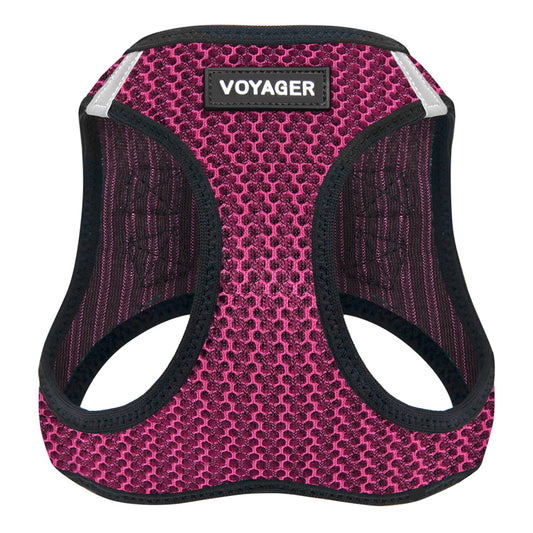 Voyager Step-in Air Dog Harness - All Weather Mesh Step in Vest Harness for Small and Medium Dogs by Best Pet Supplies - Fuchsia, S