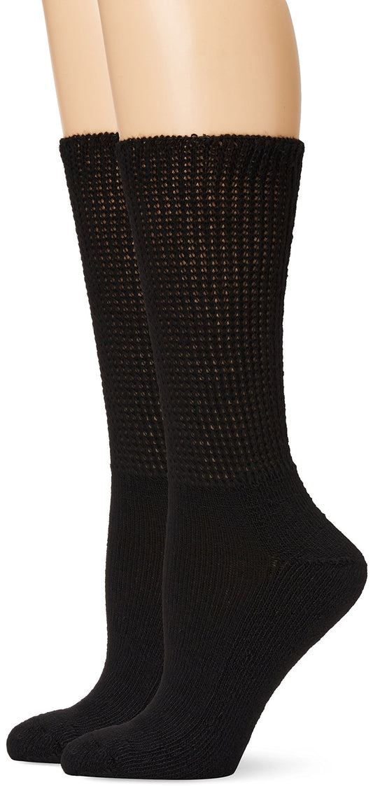 Dr. Scholl's Women's Extra Wide Diabetic 2 Pack Crew