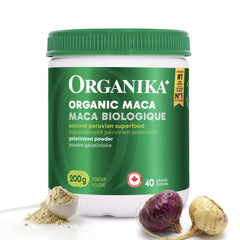 Organika Maca Certified Organic Powder- Gelatinized for High Bioavialability, Hormone Balance, Adaptogen to Help with Stress and Energy - 200 g