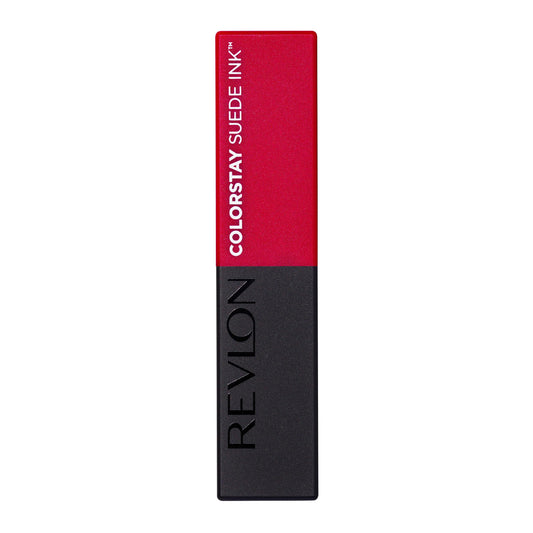 REVLON Lipstick, ColorStay Suede Ink, Built-in Primer, Infused with Vitamin E, Waterproof, Smudgeproof, Matte Color, 017 First Class (Pack of 1)