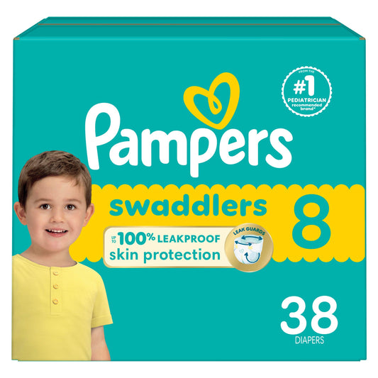 Pampers Swaddlers Active Baby Diaper Size 8, 38 Count
