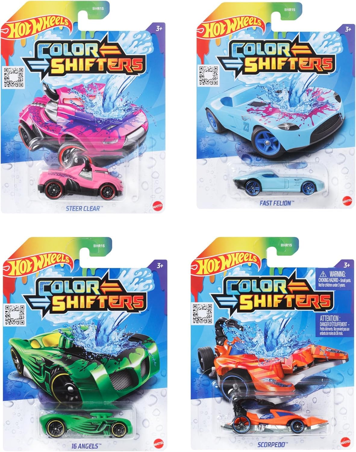 Hot Wheels Toy Car, 1:64 Scale Color Shifters Vehicle with Repeat Color Change in Icy Cold or Very Warm Water (Styles May Vary)
