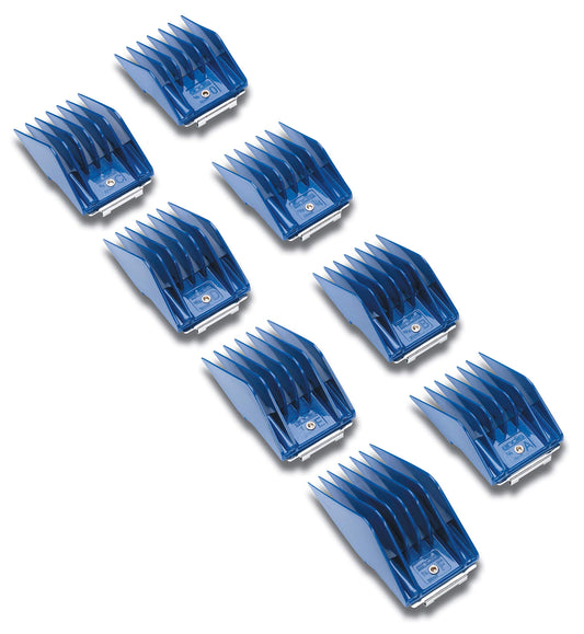 Andis Universal 8 Piece Large Comb Set, 12990, Blue