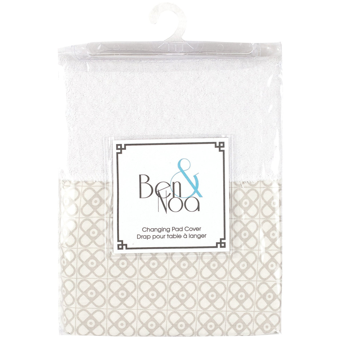 Ben & Noa Percale Change Pad with Terry Insert Sheet, Linen Mini Print