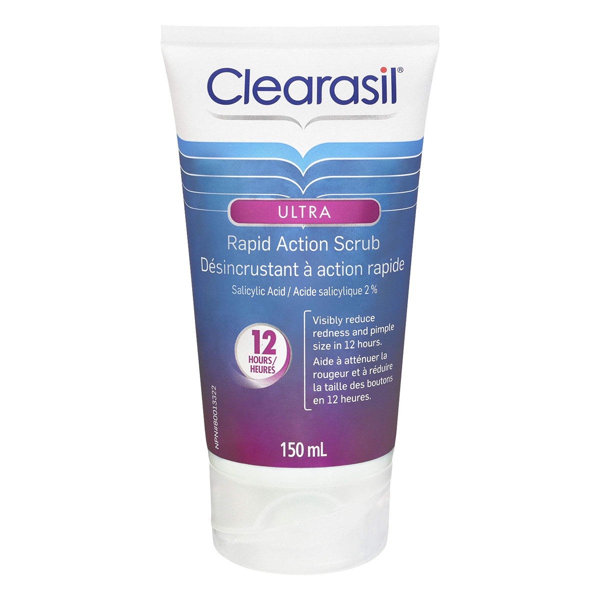Clearasil, Ultra, Rapid Action Scrub, Clearer Skin in as Little as 12 Hours, Salicylic Acid 2%, 150 ml