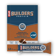 CLIF BUILDERS Protein Bars, Chocolate Peanut Butter Flavour, 20g of Protein, Prepared in Canada, Gluten Free, No Artificial Sweeteners, 68 g (Pack of 12)