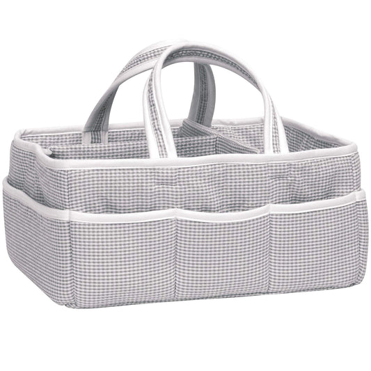 Trend Lab Gray Storage Caddy, Gingham Seersucker