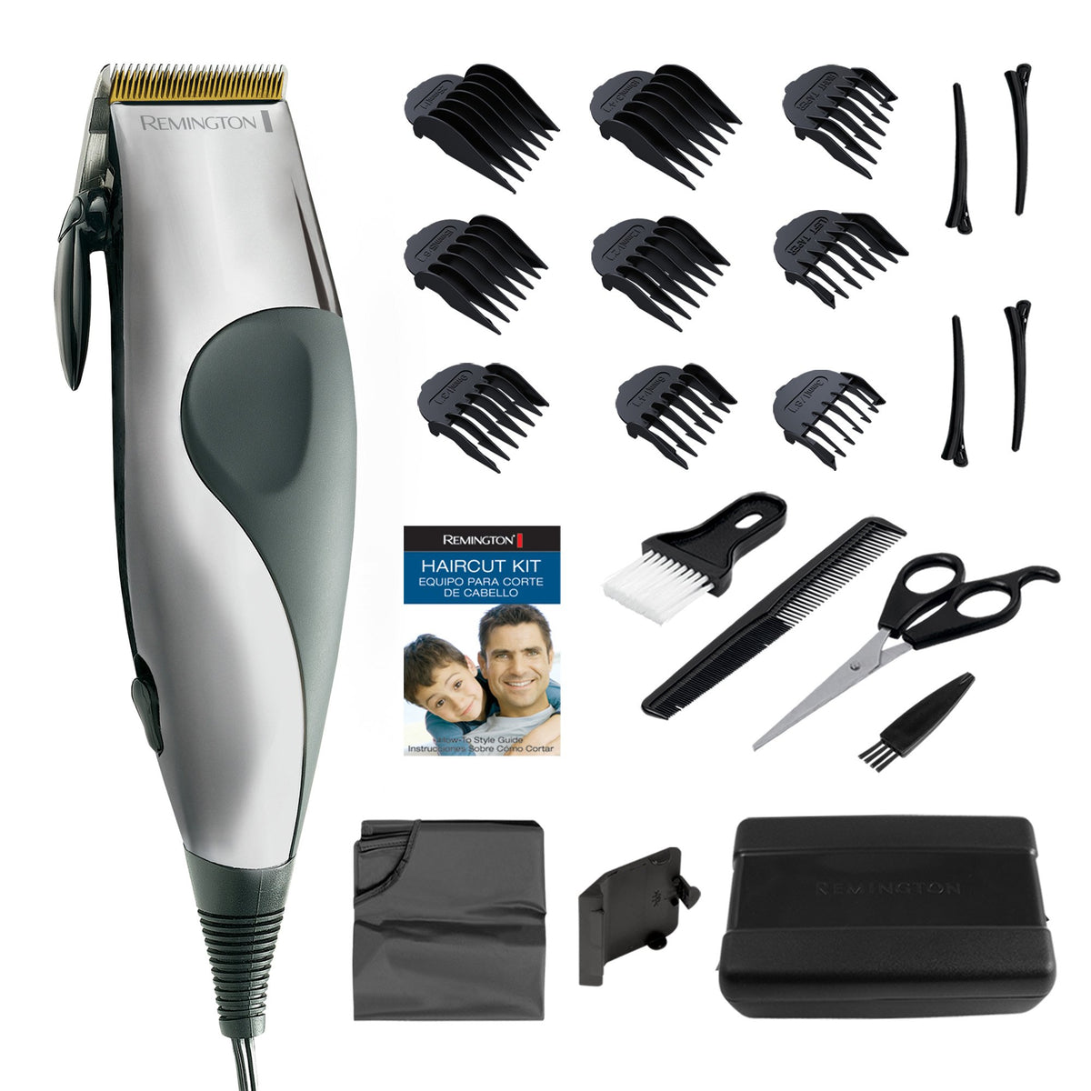 Remington Hair Cutting Kit, Stainless Steel Blades for Precise, Cleaner Haircuts, HC2000CDN/3