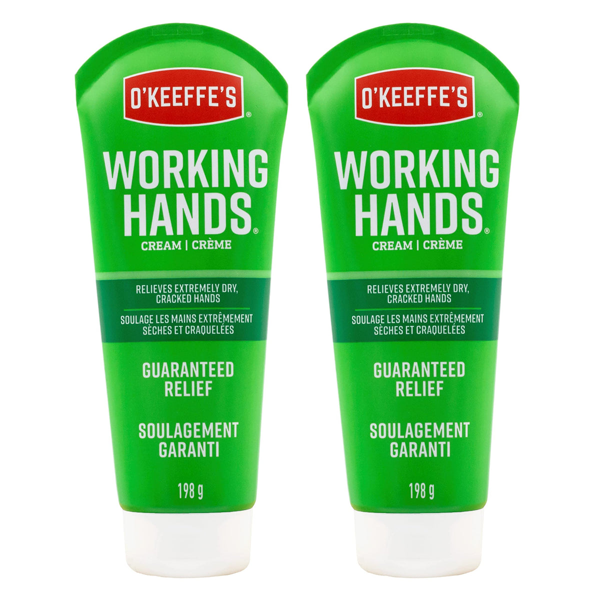 O'Keeffe's Working Hands Hand Cream for Extreme Dryness - 7 oz Tube (2 Pack) - Repairing Skincare for Cracked, Dry Hands