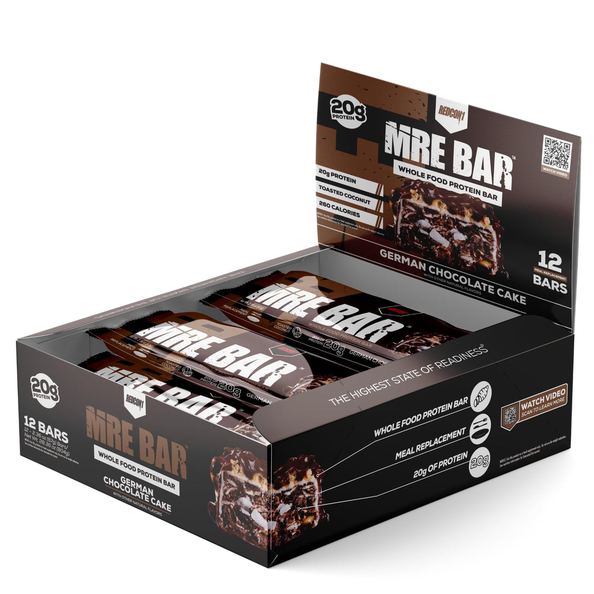 Redcon1 Mre Bar German Chocolate, 67g, 2 Pound