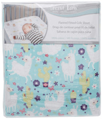 Trend Lab Llama Paradise Deluxe Flannel Fitted Crib Sheet