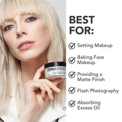 Dermablend Loose Setting Powder, Translucent Powder for Face Makeup, Mattifying Finish and Shine Control, 28g