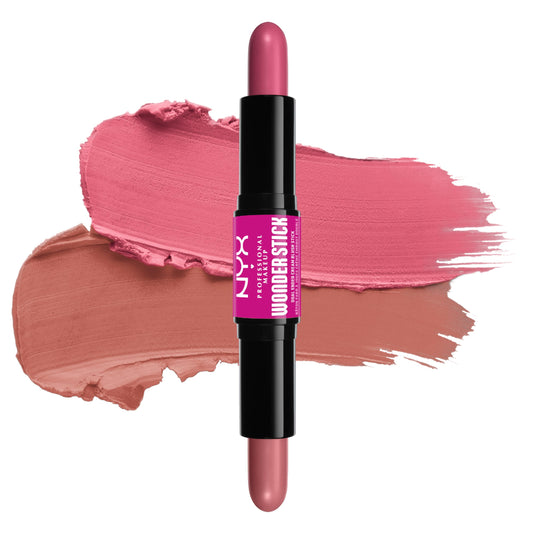 NYX PROFESSIONAL MAKEUP, Wonder Blush, Cream Blush Duo, Infused with Hyaluronic acid - LIGHT PEACH AND BABY PINK