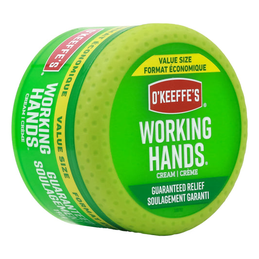 O'Keeffe's Working Hands Hand Cream, Heals, Relieves and Repairs Extremely Dry, Cracked Hands, Boosts Moisture Levels, Value Jar 6.8oz/193g, Pack of 1