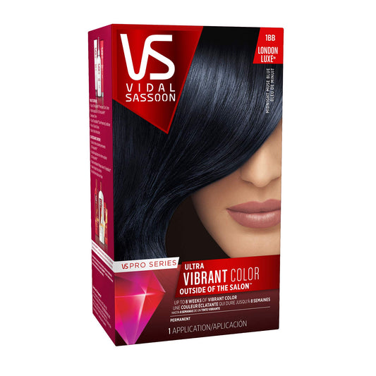 Vidal Sassoon Pro Series Hair Dye, 1BB Midnight Muse Blue Hair Color, Coloration Cheveux, 1 Count