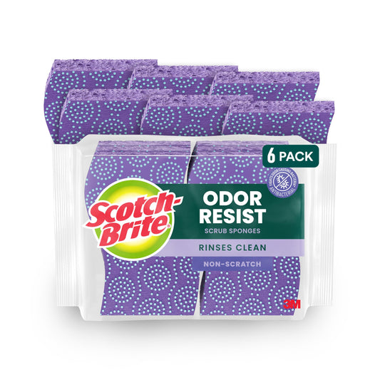 Scotch-Brite Scrub Dots Non-Scratch Scrub Sponge, 6 Count