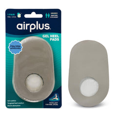 Airplus Gel Heel Pad - Shock-Absorbing, Moisture-Wicking Comfort Cushion, One Size, One Pair