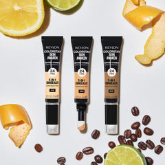 Revlon ColorStay Skin Awaken 5-in-1 Concealer, Lightweight, Creamy Longlasting Face Makeup with Caffeine & Vitamin C, For Imperfections, Dark Circles & Redness, 075 Hazelnut, 0.27 fl oz/ 8ml