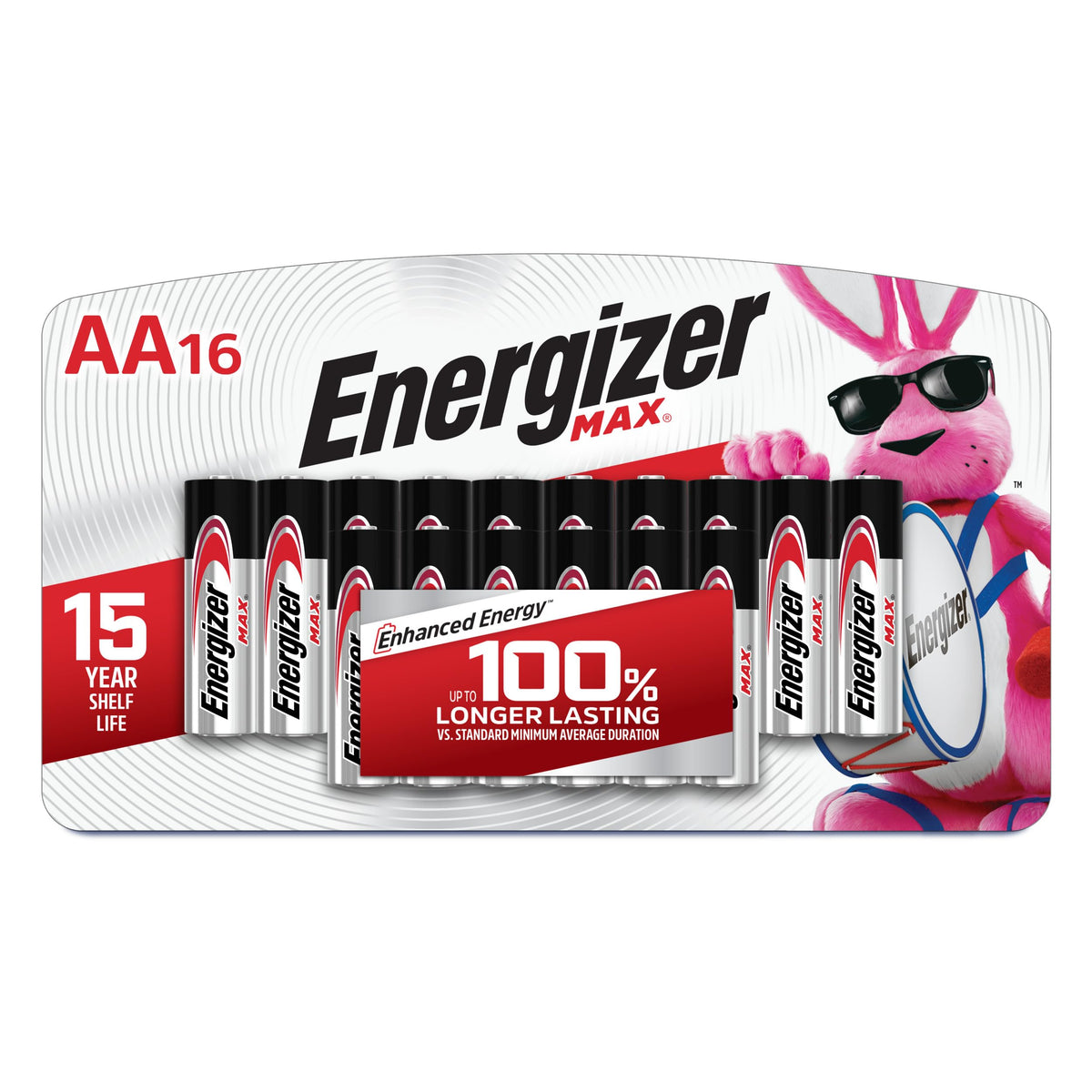 Energizer MAX AA Batteries (16 Pack), Double A Alkaline Batteries