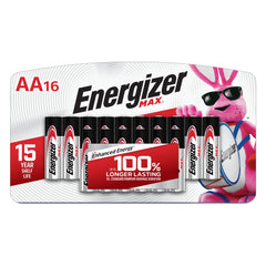 Energizer MAX AA Batteries (16 Pack), Double A Alkaline Batteries