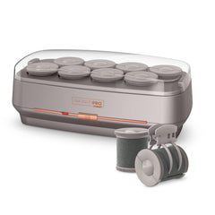 NFINITIPRO BY CONAIR Hot Roller Set with Ionic Generator, Eight 2-inch Jumbo Rollers plus Eight 2-prong clips,Champagne