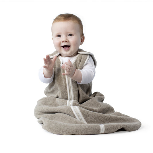 Baby Deedee Sleep nest Fleece Baby Sleeping Bag, Mocha Heather, Medium (6-18 Months)