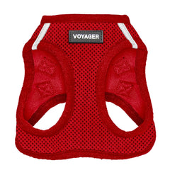 Voyager Step-in Air Dog Harness - All Weather Mesh, Reflective, No Pull Harness for Small, Medium Dogs, Cats - Secure with Hook & Loop Fastener, Buckle, Double D-Rings - Red, XXXS