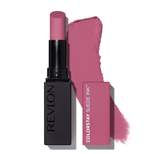 REVLON Lipstick, ColorStay Suede Ink, Built-in Primer, Infused with Vitamin E, Waterproof, Smudgeproof, Matte Color, 009 In Charge (Pack of 1)