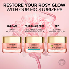 L’Oréal Paris Age Perfect Rosy Tone Moisturizer, with LHA & Imperial Peony Extract, For Mature Skin, Fragrance Free Skincare, 50 ml