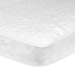 Gerber Fitted Crib Pad with Waterproof Barrier, White, 28" x 52" x 9"