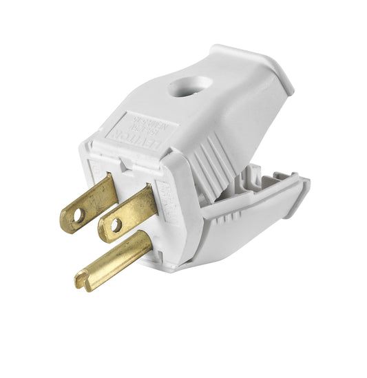Leviton Grounding Plug, 3W101-HWH, White