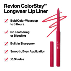 Revlon ColorStay Lip Liner, Fuchsia, 0.01 Oz, 28g