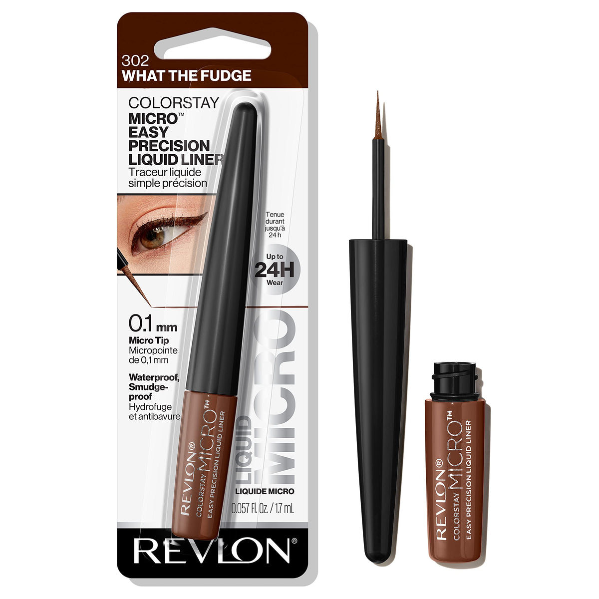 REVLON ColorStay Micro Easy Precision Liquid Liner, 302 What the Fudge (Pack of 1)